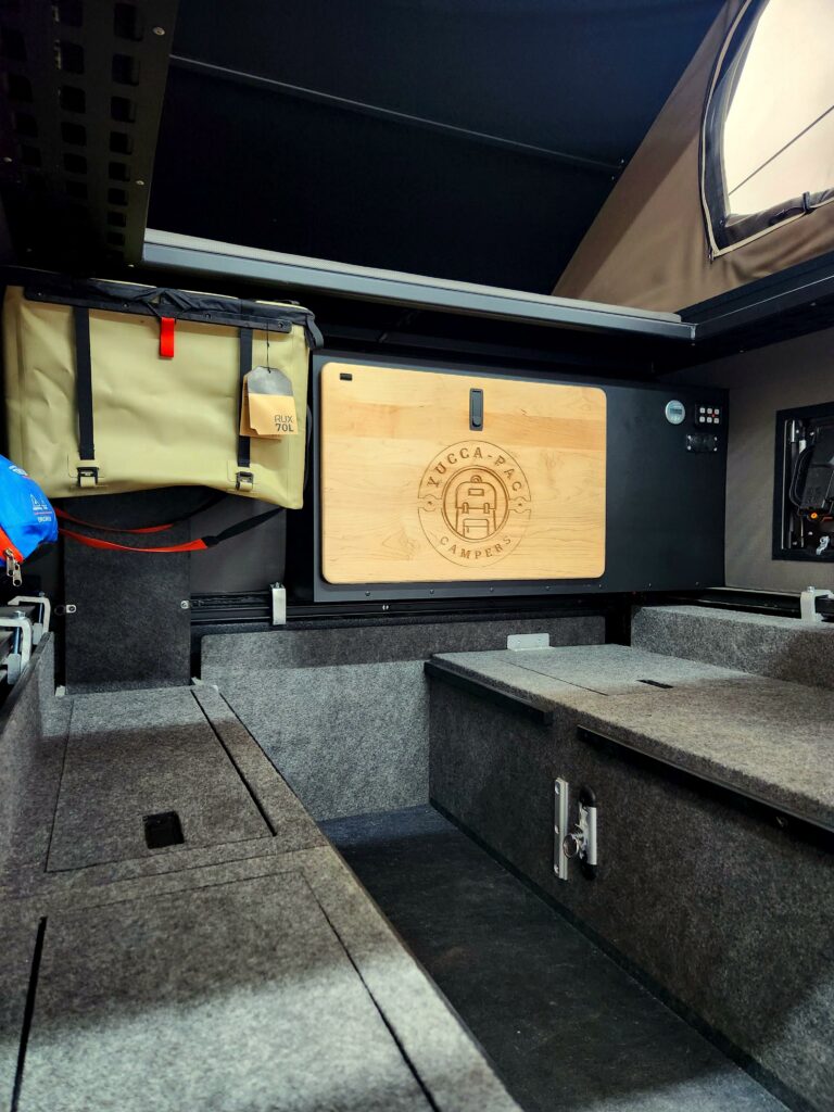 Interior Yucca-Pac Truck Camper Canopy Adventure Camper System