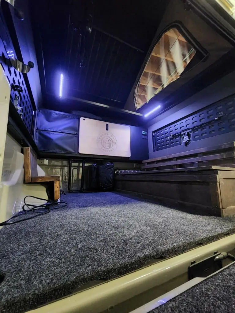 Interior Yucca-Pac Truck Camper Canopy Adventure Camper System