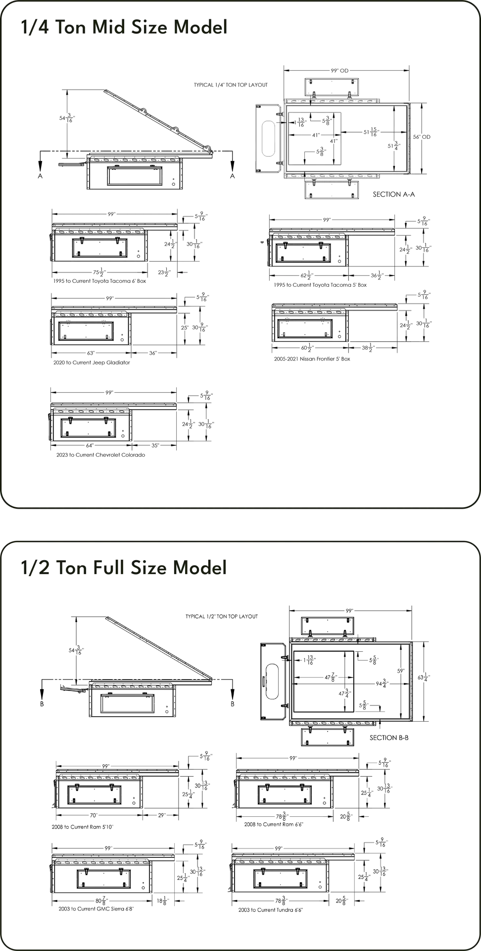 Specifications Yucca-Pac Camper